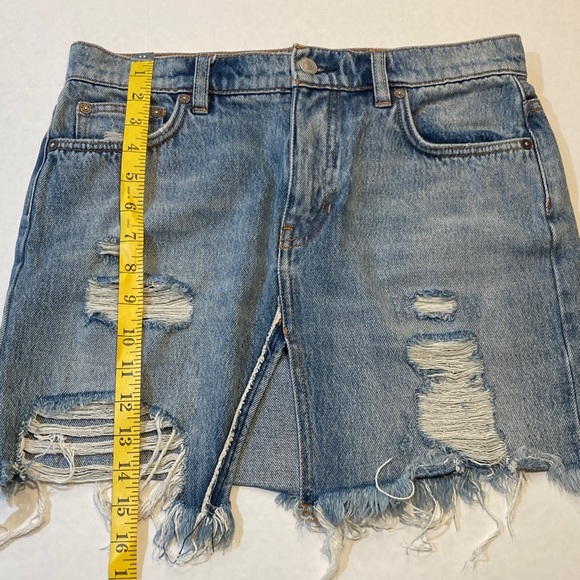 Free People Light Blue Denim Mini Skirt - Picture 9 of 9